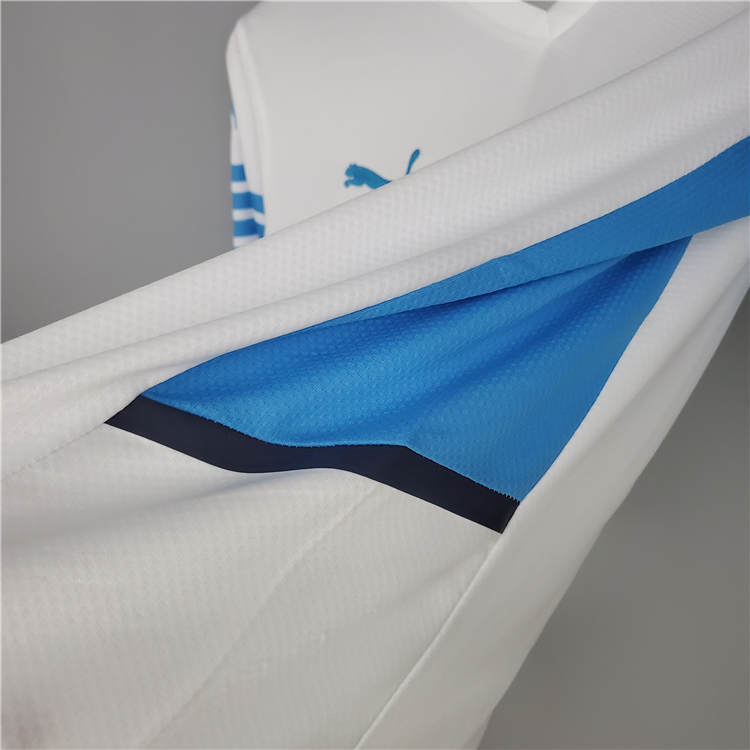 Olympique de Marseille 21-22 Home White Soccer Jersey Football Shirt - Click Image to Close